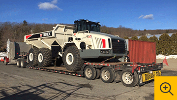 Terex Off Highway Heavy Duty Dump Truck hauled by Truck Transport